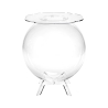 Table basse ronde avec espace de rangement en plexiglas transparent Boollino Offre