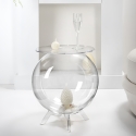 Table basse ronde avec espace de rangement en plexiglas transparent Boollino Vente