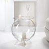 Table basse ronde avec espace de rangement en plexiglas transparent Boollino Vente