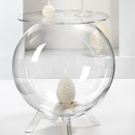 Table basse ronde avec espace de rangement en plexiglas transparent Boollino Remises
