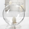 Table basse ronde avec espace de rangement en plexiglas transparent Boollino Remises