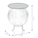 Table basse ronde avec espace de rangement en plexiglas transparent Boollino Achat