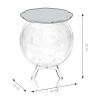 Table basse ronde avec espace de rangement en plexiglas transparent Boollino Achat