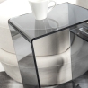 Table d'appoint mobile en plexiglas transparent pour salon Viceversa Réductions