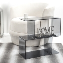 Table d'appoint mobile en plexiglas transparent pour salon Viceversa Vente
