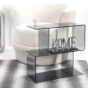 Table d'appoint mobile en plexiglas transparent pour salon Viceversa Vente