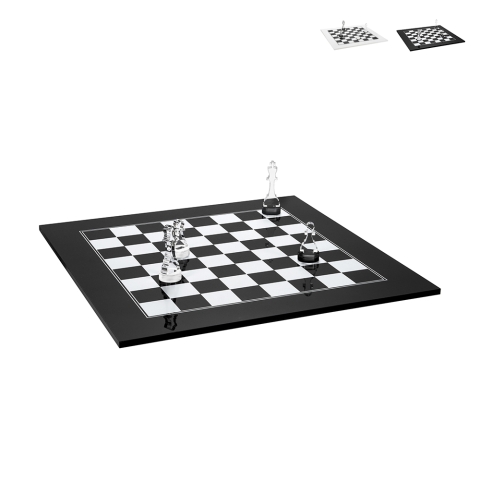 Jeu de dames design en plexiglas transparent Kasparov Promotion