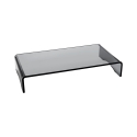 Support moniteur de bureau en plexiglas transparent 25x49x8cm Oly Remises