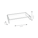 Support moniteur de bureau en plexiglas transparent 25x49x8cm Oly Caractéristiques