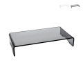 Support moniteur de bureau en plexiglas transparent 25x49x8cm Oly Promotion