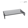 Support moniteur de bureau en plexiglas transparent 25x49x8cm Oly Promotion