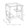 Table basse chevet pour chambre en plexiglas transparent Enan 