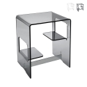 Table basse chevet pour chambre en plexiglas transparent Enan Promotion
