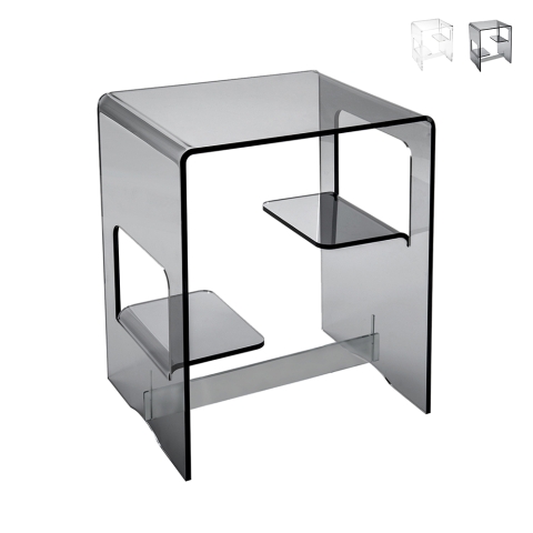 Table basse chevet pour chambre en plexiglas transparent Enan Promotion