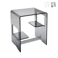 Table basse chevet pour chambre en plexiglas transparent Enan Promotion