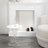 Table haute ronde 50 cm de salon en plexiglas transparent Arabesco Medium Offre