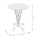 Table haute ronde 50 cm de salon en plexiglas transparent Arabesco Medium Achat