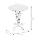 Table d'appoint rond 36 cm en plexiglas transparent Arabesco Small Caractéristiques