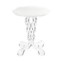 Table d'appoint rond 36 cm en plexiglas transparent Arabesco Small Réductions