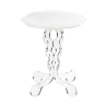 Table d'appoint rond 36 cm en plexiglas transparent Arabesco Small Réductions