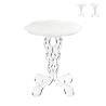 Table d'appoint rond 36 cm en plexiglas transparent Arabesco Small Promotion