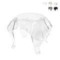 Table basse ronde 60 cm en plexiglas transparent Drappeggi Promotion
