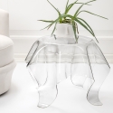 Table basse ronde 60 cm en plexiglas transparent Drappeggi Vente