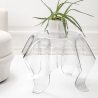 Table basse ronde 60 cm en plexiglas transparent Drappeggi Vente