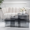 Ensemble de 3 tables basses en plexiglas transparent Trix Vente