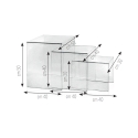 Ensemble de 3 tables basses en plexiglas transparent Trix 