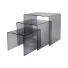 Ensemble de 3 tables basses en plexiglas transparent Trix Offre