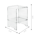 Table de chevet en plexiglas transparent Accanto 