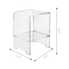 Table de chevet en plexiglas transparent Accanto 