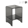 Table de chevet en plexiglas transparent Accanto Promotion