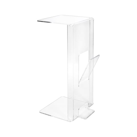 Petite table avec porte-revues en plexiglas transparent Ambrogio Promotion