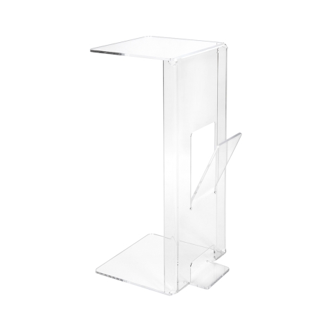 Table basse avec porte-revues en plexiglas transparent Ambrogio Promotion