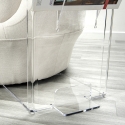 Table basse avec porte-revues en plexiglas transparent Ambrogio Remises