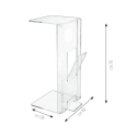 Table basse avec porte-revues en plexiglas transparent Ambrogio Catalogue
