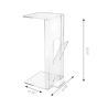 Table basse avec porte-revues en plexiglas transparent Ambrogio Catalogue