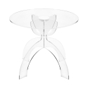 Table basse ronde 50 cm en plexiglas transparent Tessara Promotion