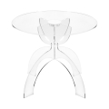Table basse ronde 50 cm en plexiglas transparent Tessara Promotion