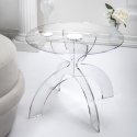 Table basse ronde 50 cm en plexiglas transparent Tessara Vente