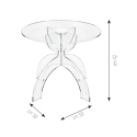 Table basse ronde 50 cm en plexiglas transparent Tessara Offre