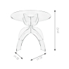 Table basse ronde 50 cm en plexiglas transparent Tessara Offre
