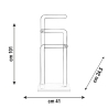 Servomuto porte-serviettes moderne en plexiglas transparent Shubi Modèle