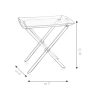 Table pliante transparente avec plateau de service Grand Plié Choix