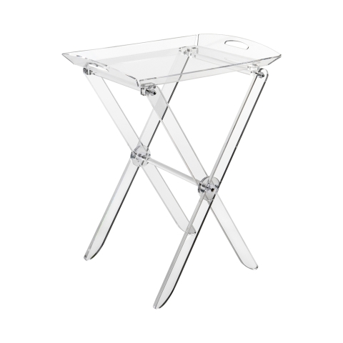 Table pliante transparente avec plateau repas Plié Promotion