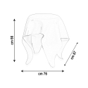 Table haute ronde design en plexiglas transparent Drappeggi 