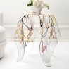 Table haute ronde design en plexiglas transparent Drappeggi Dimensions