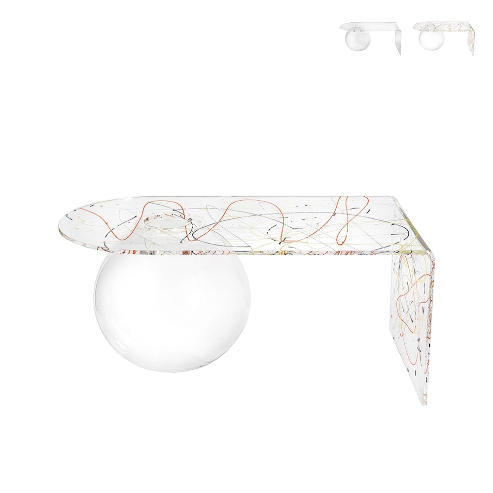 Table basse à pont de salon en plexiglas transparent Boolla Promotion